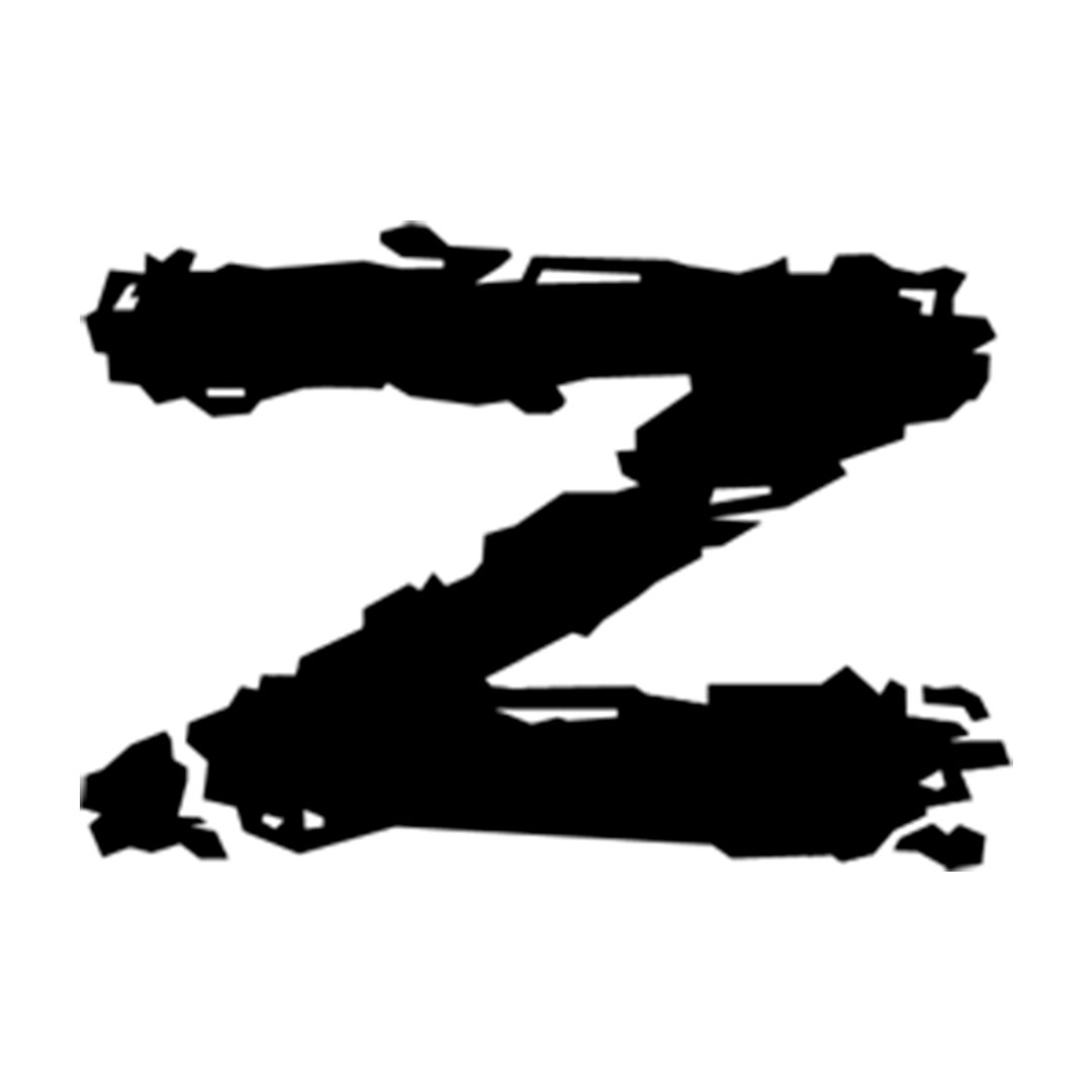 Аватарка буква Z из осколков