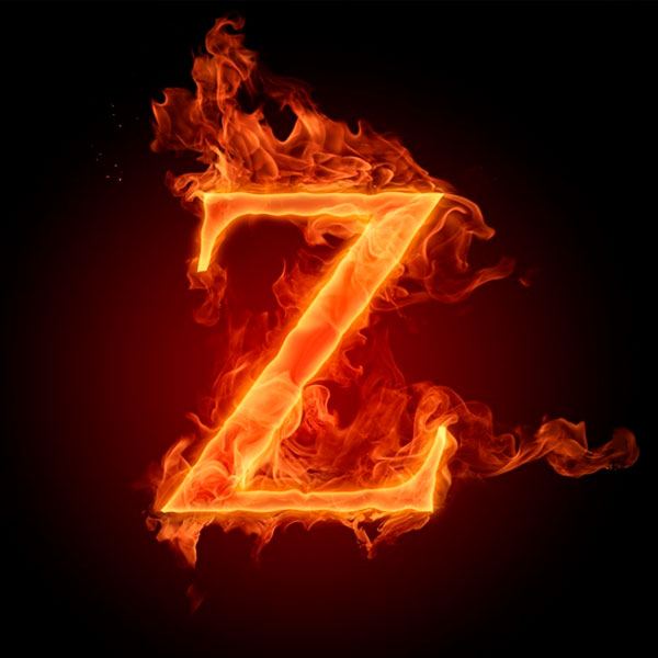 Аватарка Огненная Z, буква z в огне